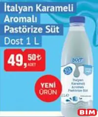 DOST İTALYAN KARAMELİ AROMALI PASTÖRİZE SÜT 1 L fiyat ve kampanya bilgisi
